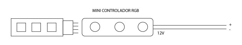 como conectar mini control tira led 5050 rgb